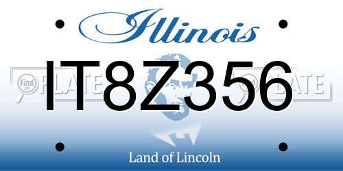 IT8Z356 Illinois License Plate