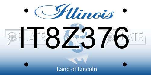 IT8Z376 Illinois License Plate