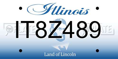 IT8Z489 Illinois License Plate