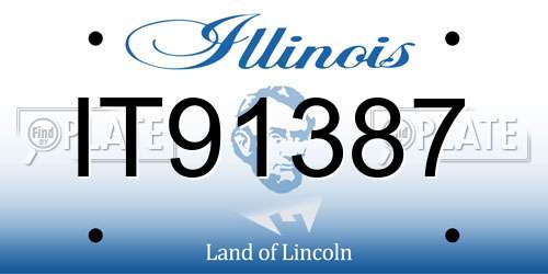 IT91387 Illinois License Plate