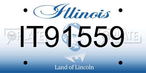 IT91559 Illinois License Plate