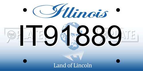 IT91889 Illinois License Plate