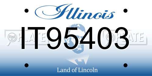 IT95403 Illinois License Plate