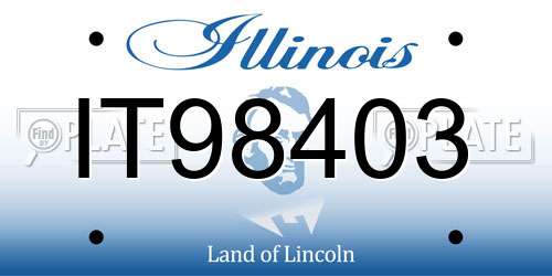 IT98403 Illinois License Plate