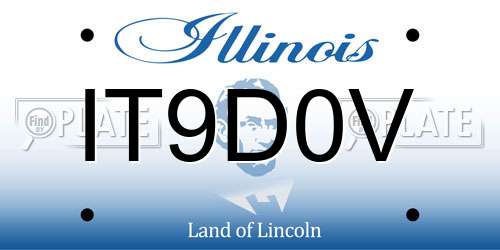 IT9D0V Illinois License Plate