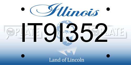 IT9I352 Illinois License Plate