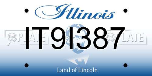 IT9I387 Illinois License Plate