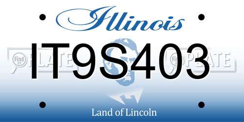 IT9S403 Illinois License Plate
