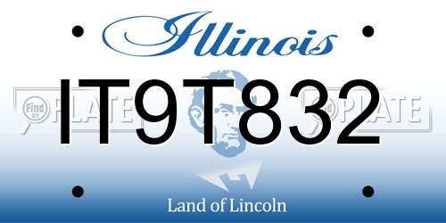 IT9T832 Illinois License Plate