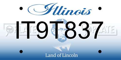 IT9T837 Illinois License Plate