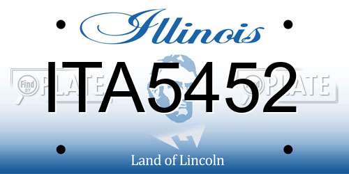 ITA5452 Illinois License Plate