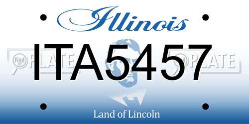 ITA5457 Illinois License Plate