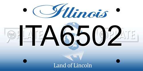 ITA6502 Illinois License Plate