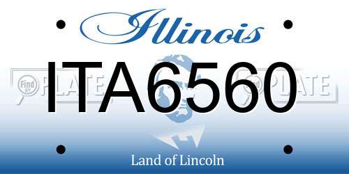 ITA6560 Illinois License Plate