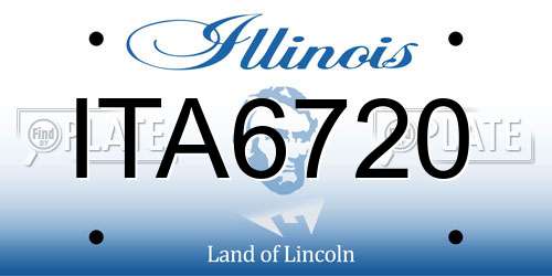 ITA6720 Illinois License Plate
