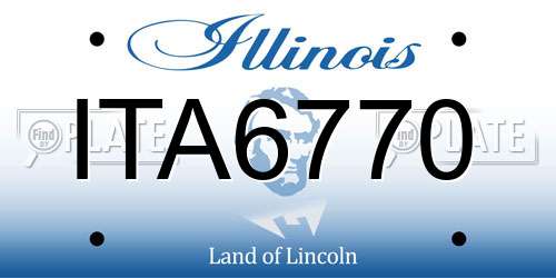 ITA6770 Illinois License Plate