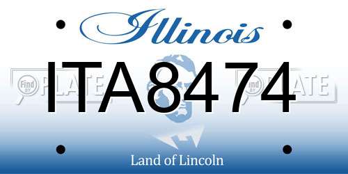 ITA8474 Illinois License Plate