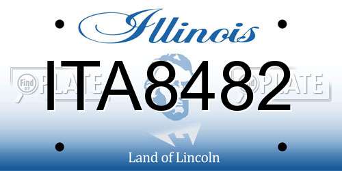 ITA8482 Illinois License Plate