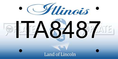 ITA8487 Illinois License Plate