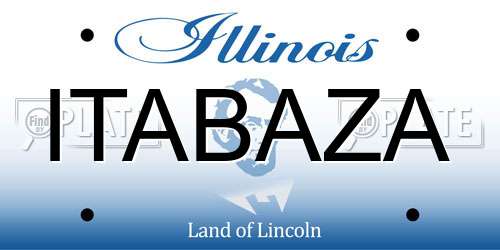 ITABAZA Illinois License Plate