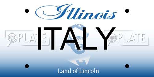 ITALY Illinois License Plate