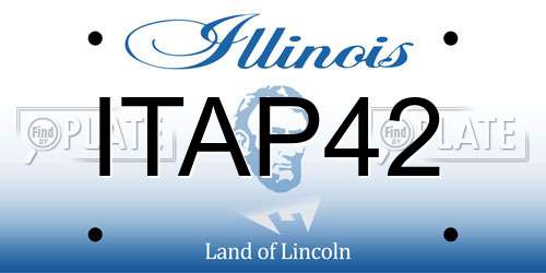 ITAP42 Illinois License Plate