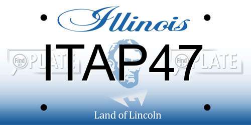 ITAP47 Illinois License Plate