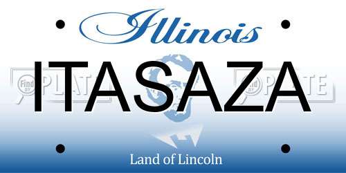 ITASAZA Illinois License Plate