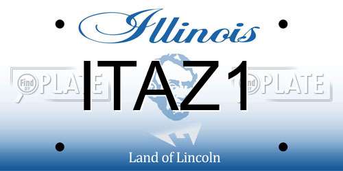 ITAZ1 Illinois License Plate