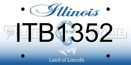 ITB1352 Illinois License Plate