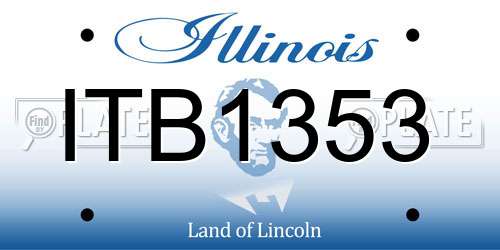 ITB1353 Illinois License Plate