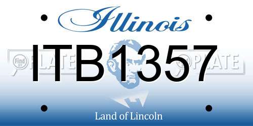 ITB1357 Illinois License Plate