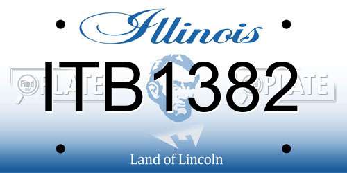 ITB1382 Illinois License Plate