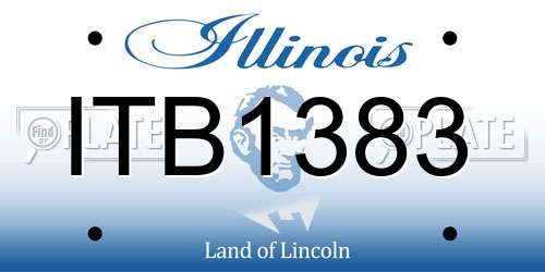 ITB1383 Illinois License Plate