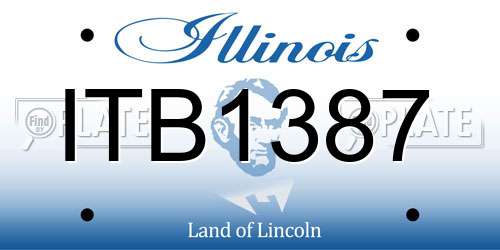 ITB1387 Illinois License Plate
