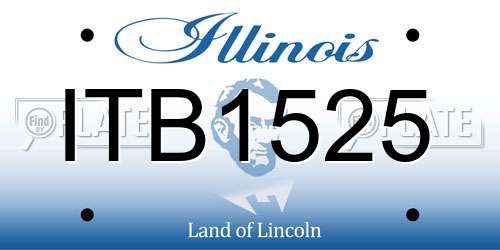 ITB1525 Illinois License Plate