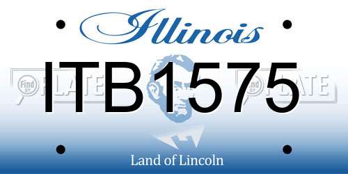 ITB1575 Illinois License Plate