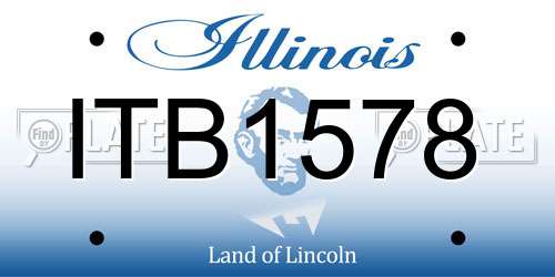 ITB1578 Illinois License Plate