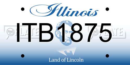 ITB1875 Illinois License Plate