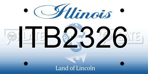 ITB2326 Illinois License Plate