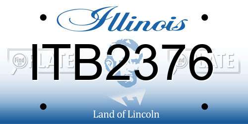ITB2376 Illinois License Plate