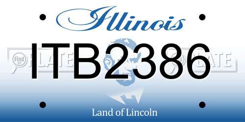 ITB2386 Illinois License Plate