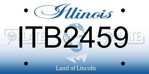ITB2459 Illinois License Plate