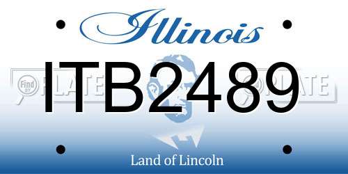 ITB2489 Illinois License Plate