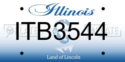 ITB3544 Illinois License Plate