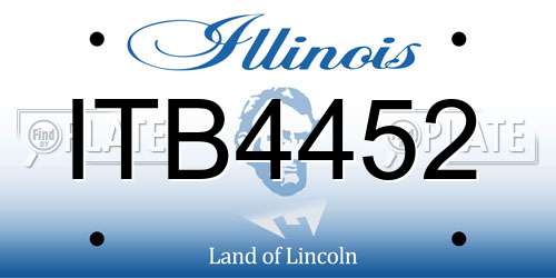 ITB4452 Illinois License Plate
