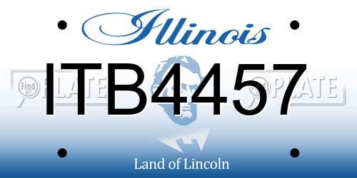 ITB4457 Illinois License Plate