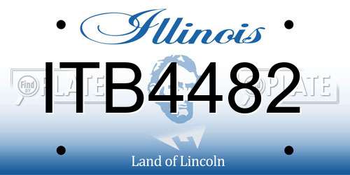 ITB4482 Illinois License Plate