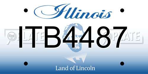 ITB4487 Illinois License Plate