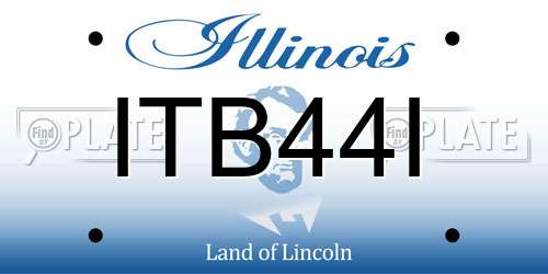 ITB44I Illinois License Plate